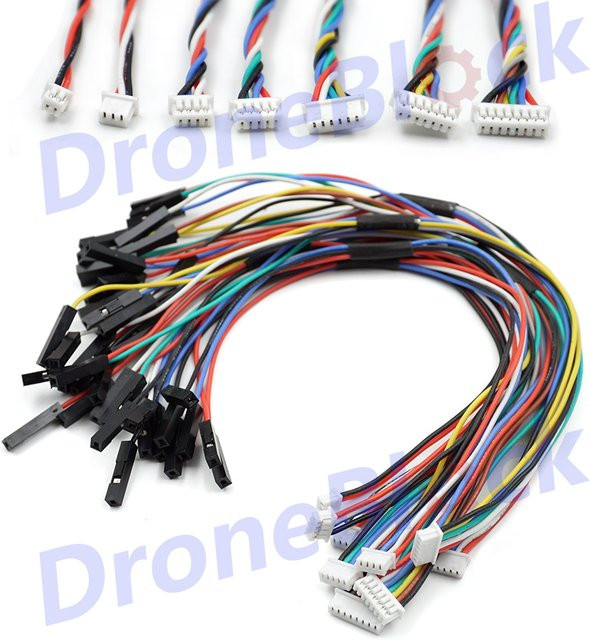 XTORI 5 Stück JST PicoBlade 1,25 mm auf Dupont 2,54 mm Anschlusskabel 2P auf 8P in Multicolor für Pixhawk 2.4.8 - Bild 1