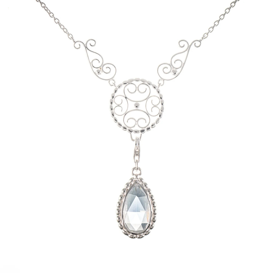 Collier Signature, 925 Silber, weißer Stein, Damen - Bild 1