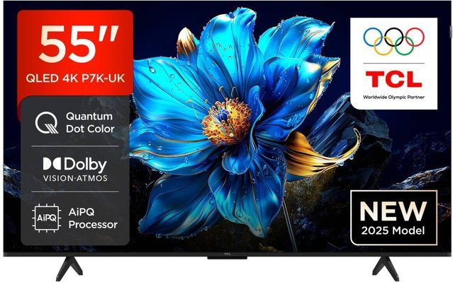 TCL QLED 4K UHD Fernseher 55P71KX1 schwarz Breite: 122 cm, Höhe: 77 cm - Bild 1