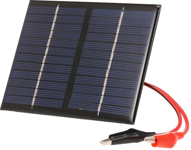 Aneng Solarladegerät 1,5 W/12 V mit Krokodilklemmen und kompaktem polykristallinem Solarpanel in Schwarz und Blau - Bild 1