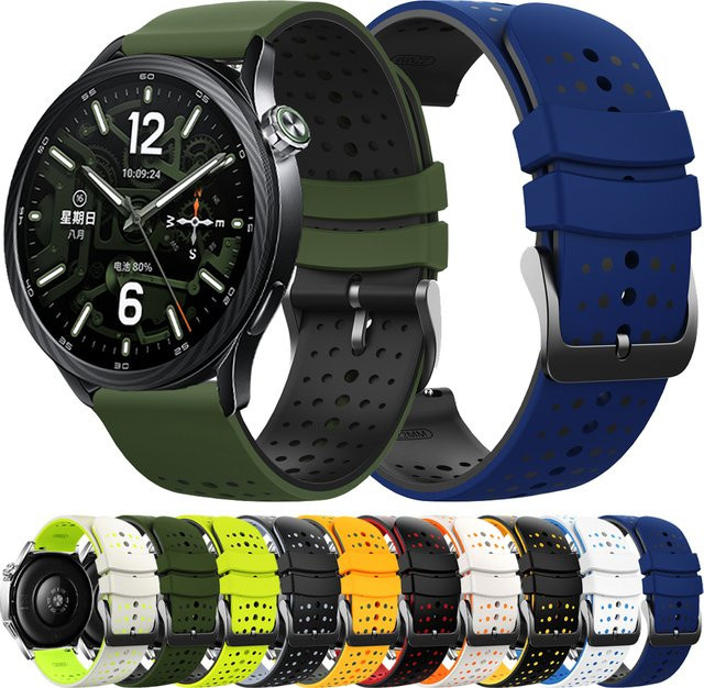 Xiaomi Uhrenarmband Silikon, 22 mm, Schwarz, Unisex - Bild 1