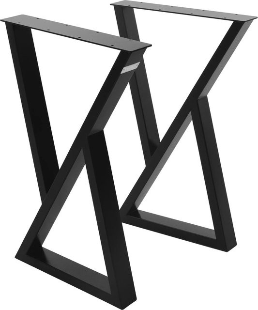 ML-Design Tischbeine X-Form aus Stahl, 2 Stück, Schwarz, B: 40 cm, H: 71 cm - Bild 2
