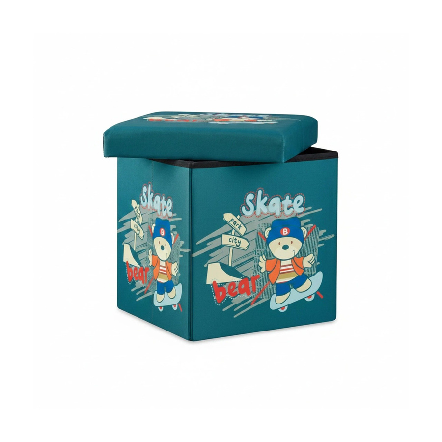 Relaxdays Sitzhocker aus Polyester mit Stauraum, faltbar, B/T/H: 38 x 38 x 38 cm - Bild 2