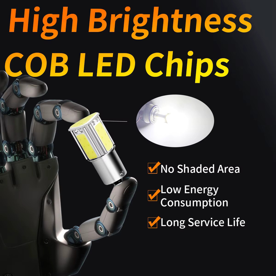 2er-Set P21W BA15S LED Autolampen für Bremslicht, Nebellicht, Rückfahrscheinwerfer und Blinker 12V - Bild 2