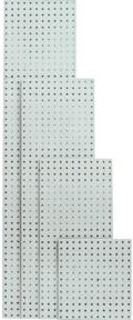 Bott Lochplatte aus Stahl in Lichtgrau RAL 7035, B: 148,6 cm, H: 45,7 cm - Bild 1