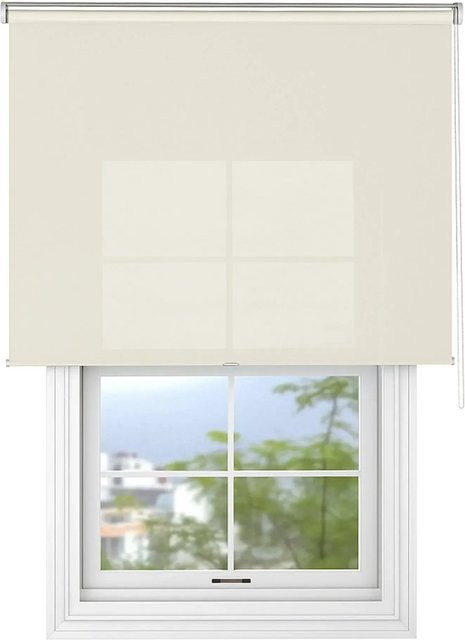 Deco-Raum Tageslicht-Rollo Basic semi-transparent Beige B: 75 cm, H: 210 cm - Bild 1