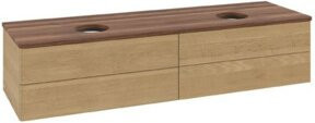 V&B Waschtischunterschrank Antao ohne Frontstruktur in Walnut und Honey Oak, B/T: 160 x 50 cm - Bild 1