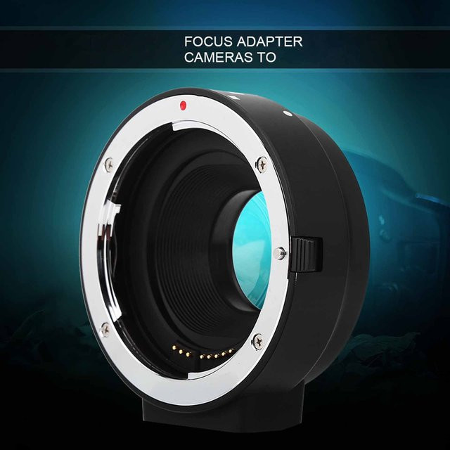 Meike MK-C-AF4 Autofokus-Adapterring für Canon EF Objektive auf Mount-Kameras, Schwarz - Bild 1