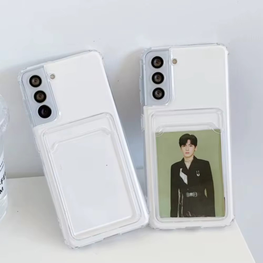 Transparente Silikon-Handyhülle mit Kartenfach für Samsung S26 Ultra, S25 Plus, S24 FE, S23 und S22 Ultra - Bild 2