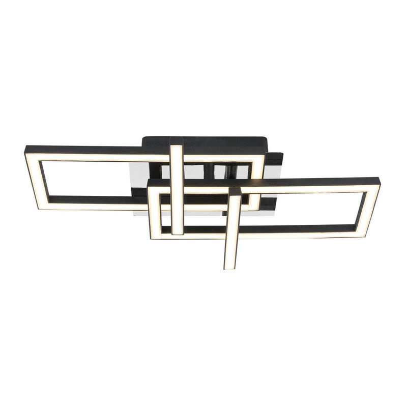 Nolo LED-Deckenleuchte Harald in Schwarz und Chrom aus Metall und Kunststoff, B/H/T: 28,5 x 7 x 42 cm - Bild 2
