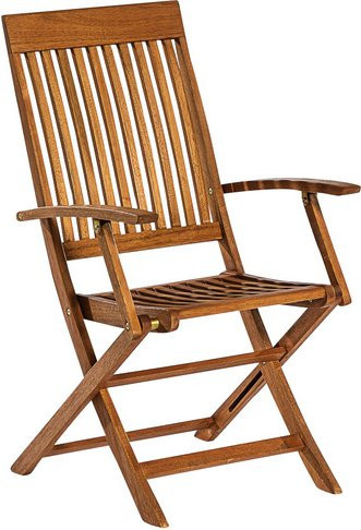 Merxx Comodoro Klappsessel aus geöltem Eukalyptusholz in Beige, B/H/T: 55,5 x 101 x 63 cm - Bild 1