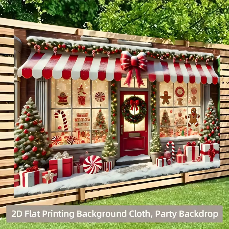 VIKAMA Weihnachts Wandteppich für Outdoor und Indoor als Wandbehang zur Weihnachtsdekoration - Bild 4