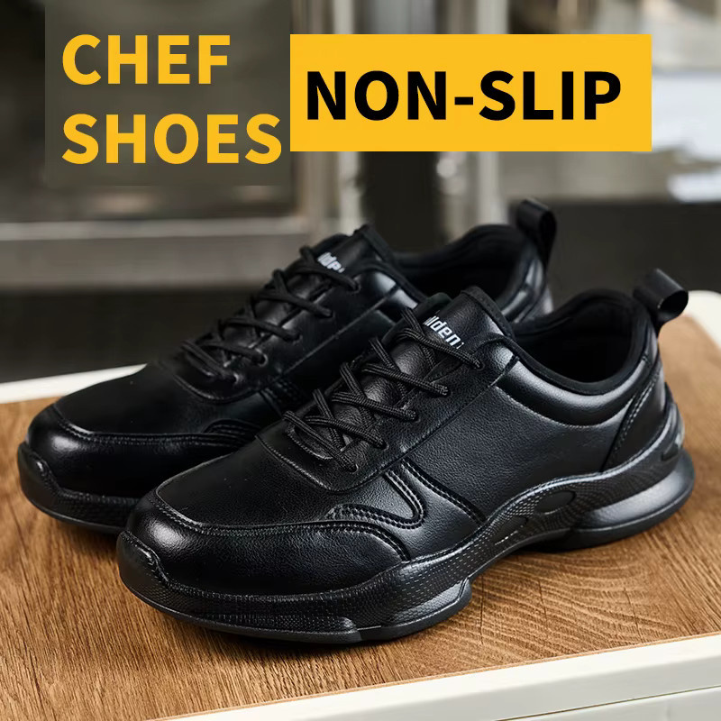 TANRDON Kochschuhe in Schwarz, rutschfeste und ölbeständige Arbeitsschuhe für die Gastronomie - Bild 4