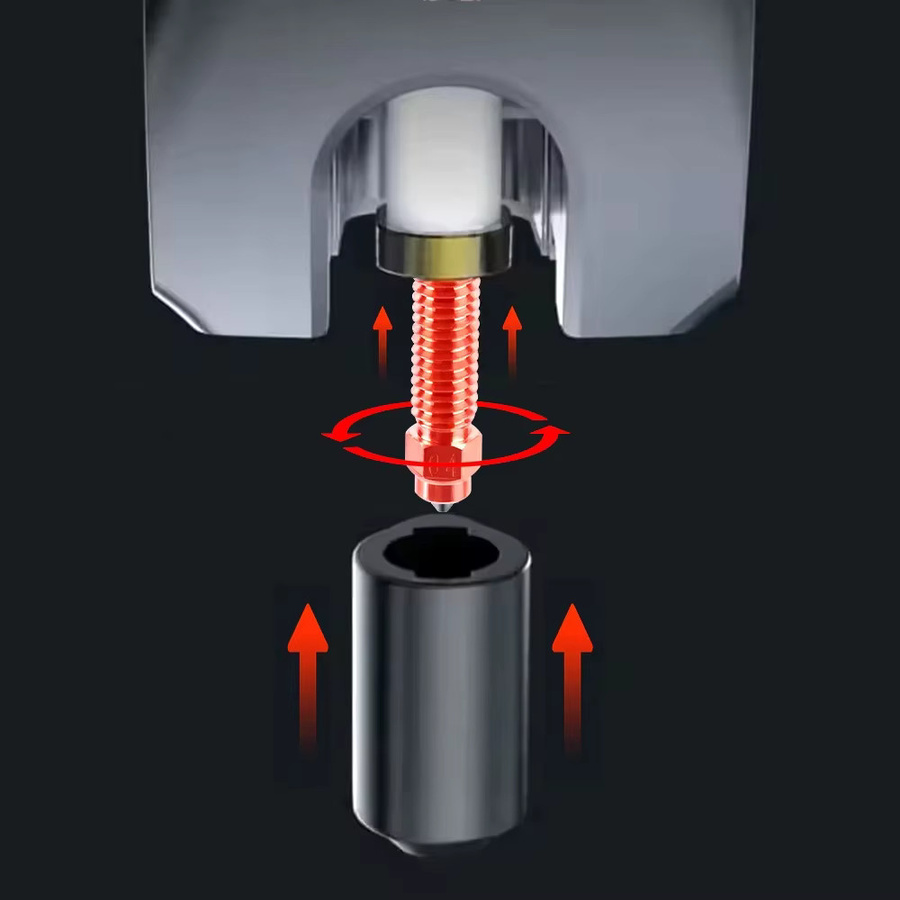 Creality Quick-Swap Nozzle Kit für K2 Plus Hi Combo aus gehärtetem Stahl in Silber - Bild 2
