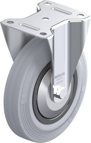 Blickle Bockrolle B-VPP 200R-SG-FA in Schwarz-Grau mit 200 mm Rad-Durchmesser und 205 kg Tragfähigkeit - Bild 1