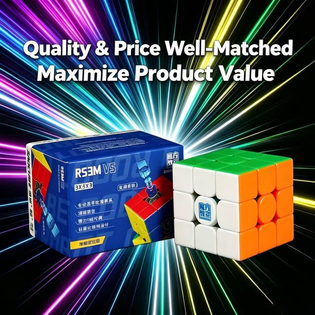 MoYu RS3M V5 3X3 Magnetischer Magic Speed Cube, Stickerless, Bunt / Mehrfarbig - Bild 1