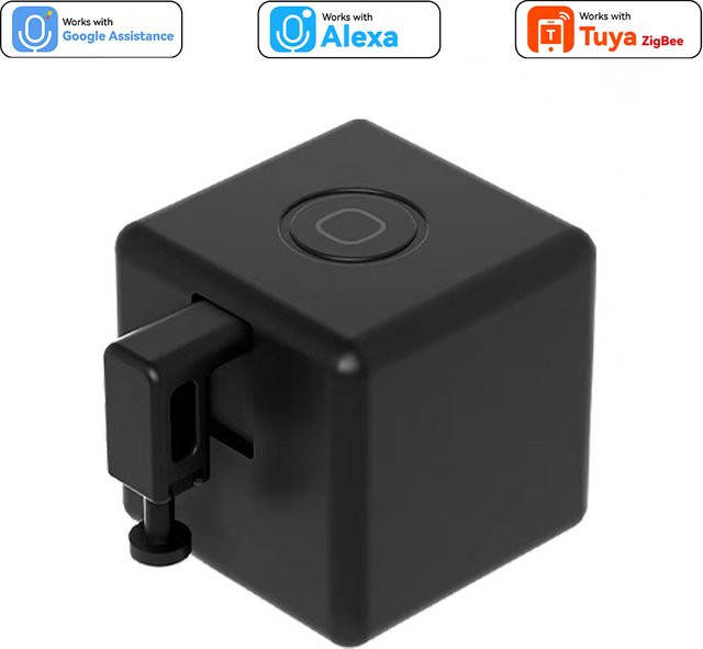 Wesense Fingerbot Plus Smart Button Pusher 3D DIY Fernbedienungsroboter in Schwarz, kompatibel mit Tuya, Alexa und Google Sprachsteuerung (Hub erforderlich) - Bild 1