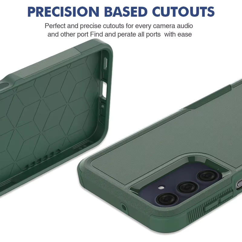Robuste OTT Cover Box Handyhülle mit Rüstung für Samsung Galaxy A36 A16 A06 A55 A35 A25 A15 A05s A54 A34 A24 A73 A53 A33 A72 A52s A32 in Purple und Green - Bild 2