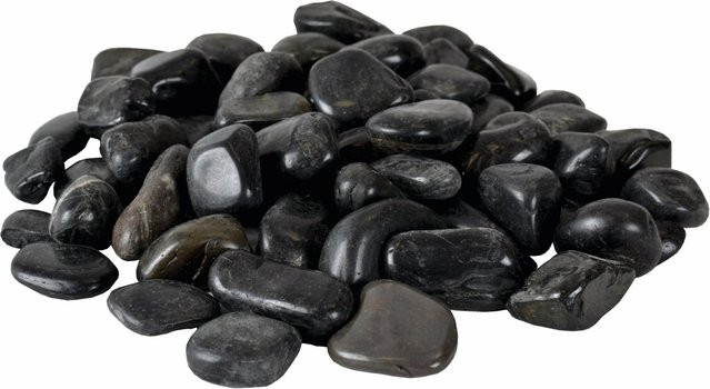 Intergarden Zierkies Dekosteine Schwarz Poliert 20 kg Kieselsteine 5-8 cm - Bild 1