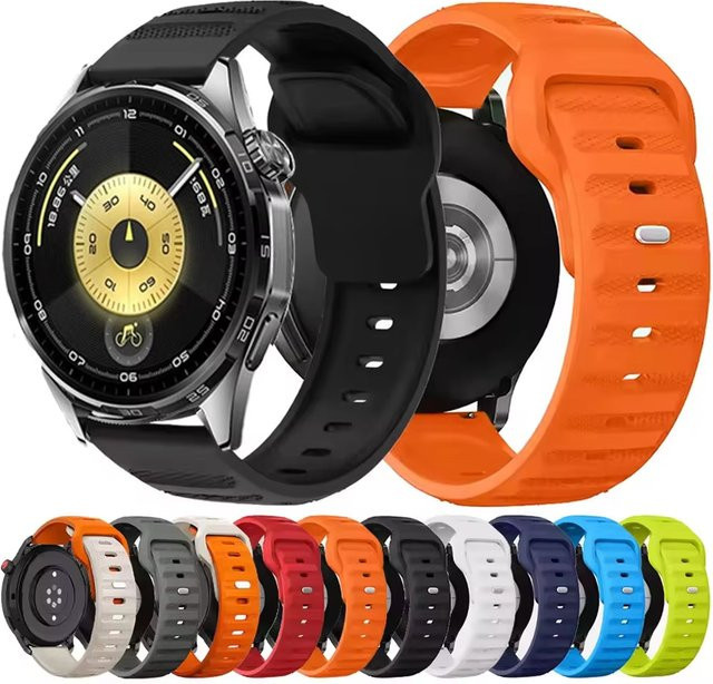 Huawei Uhrenarmband Silikon, Schwarz, Unisex - Bild 1