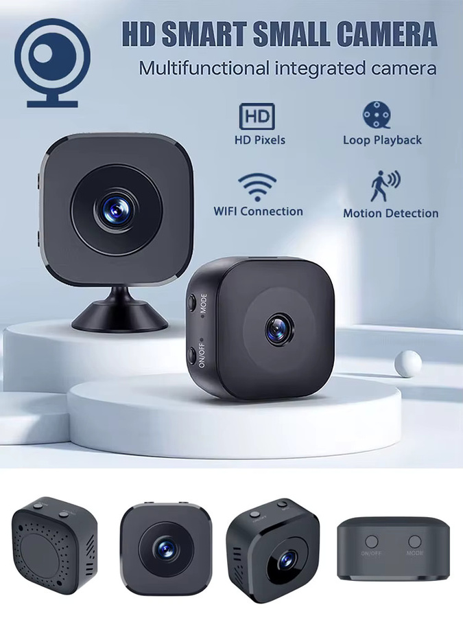 SSET Mini HD Kabellose WLAN Sicherheitskamera für Smart Home Fernüberwachung in Schwarz - Bild 7