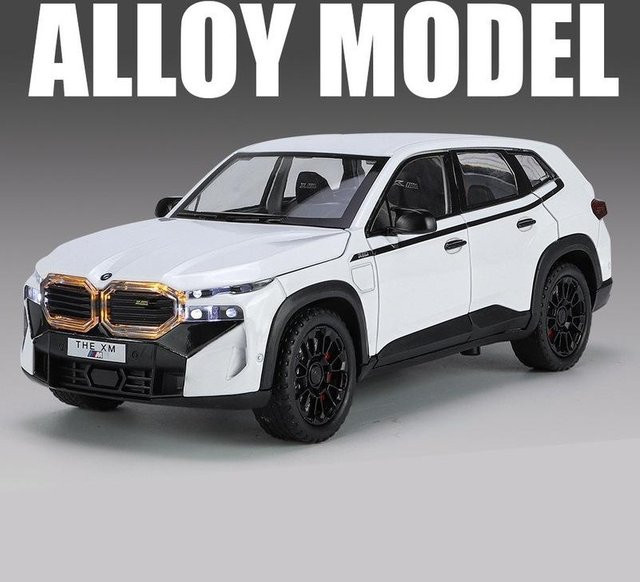 Linyi Toy Car Xm Suv Sportwagen Modell, 1:24, Metall, Grau, mit Licht und Sound - Bild 1