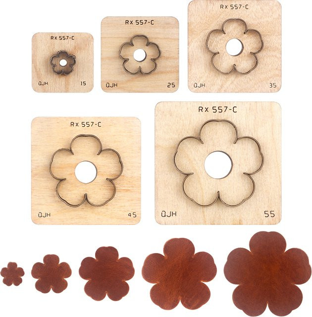 QJH Lederstanze DIY Blume und Stern Schneideform für handgemachte Lederarbeiten - Bild 1