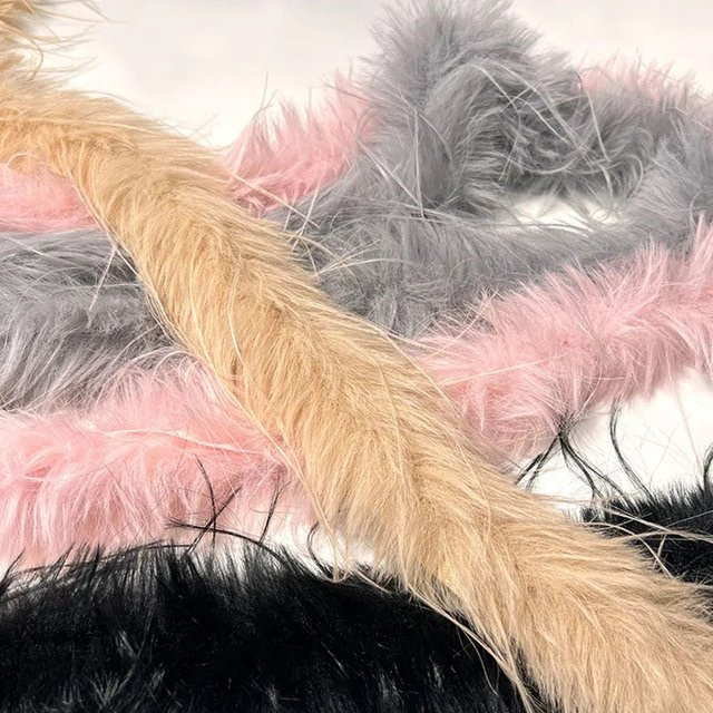 Missdeer Kunstpelzband mehrfarbig als flauschiges Biesenband für Kleidung und Schuhe als Näh- und Dekozubehör - Bild 1