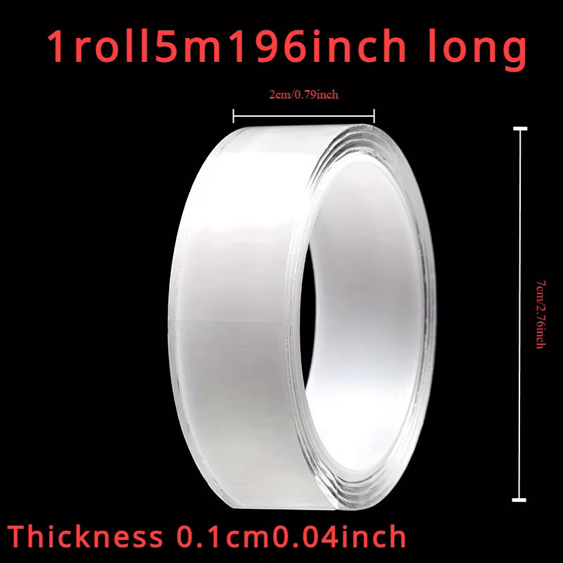 Transparentes doppelseitiges Klebeband aus Kunststoff, wasserdicht, Dicke: 1 mm - Bild 2