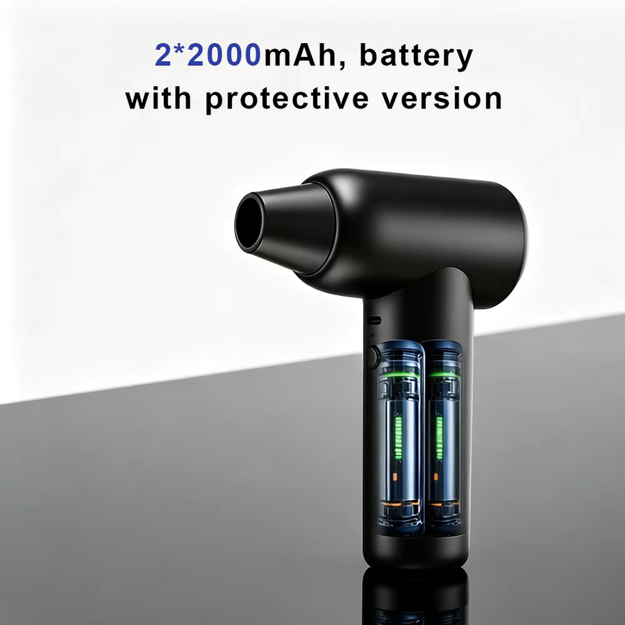 TRNOJTHK Turbo Gebläse mit 110.000 RPM, 4000mAh Akku und USB-C, tragbares Luftgebläse mit 5 Düsen und LED-Display für PC, Auto und Elektronik, in Schwarz oder Weiß - Bild 7