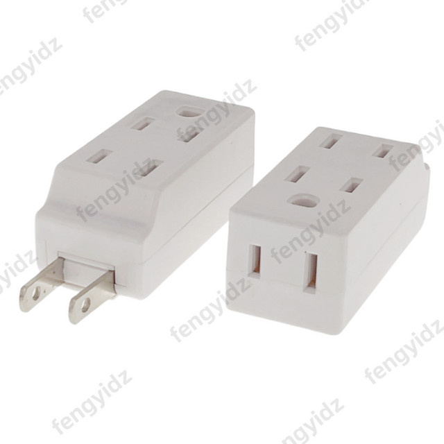 Fengyidz 3 in 1 Reiseadapter für USA Mexiko Japan und Kanada in Weiß - Bild 1