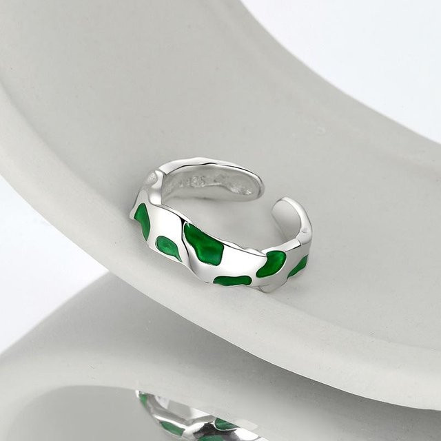 Lucky Star Jewelry Ring 925 Silber, Grün, Unisex - Bild 1