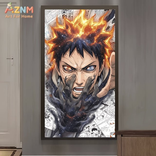 Kayou Naruto Uchiha Obito Manga Collage Leinwand Wandkunst Poster Mehrfarbig Ungerahmt - Bild 1