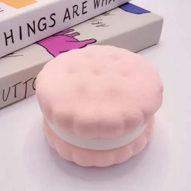 Binchi Fitness Quetschbarer simulierter Kuchen, Stressabbau, rosa - Bild 1