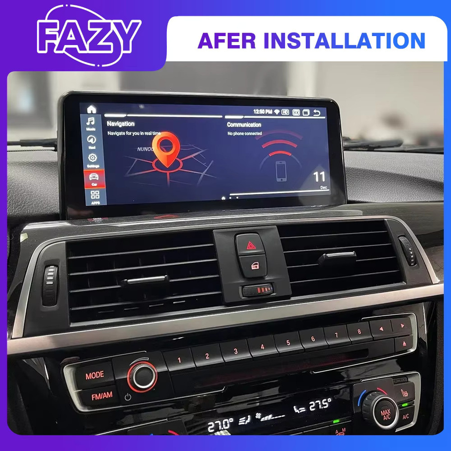 FAZY Android 14 Wireless Carplay Autoradio mit Touchscreen, Multimedia Player mit GPS, Bluetooth und Wi-Fi für BMW 1 2 3 4 Serie (F20, F21, F22, F30, F31, F32, F33, F34), Schwarz - Bild 3