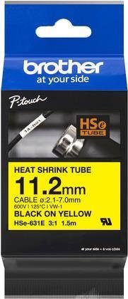 Brother HSe-631E Schrumpfschlauch-Band Schwarz auf Gelb, Durchmesser: 1,12 cm, Länge: 1,5 m für P-Touch Modelle - Bild 1