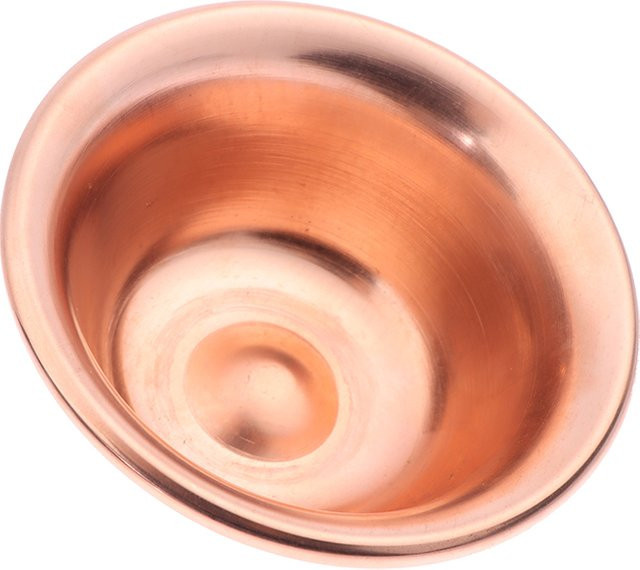 Handgemachte Weihwasserschüssel aus Kupfer von YOWEI in Gold, runde Metallschale für Buddha und buddhistische Rituale - Bild 1