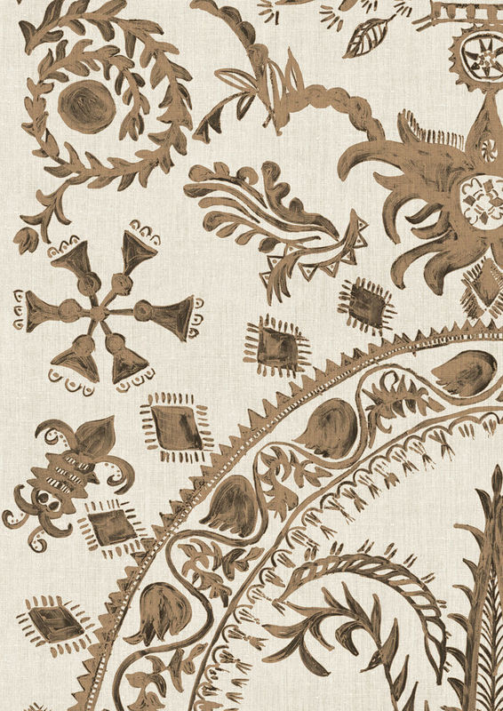 Lewis & Wood Tapete Womad Lg 100 in Henna mit floralem und botanischem Design, Breite: 134 cm - Bild 3