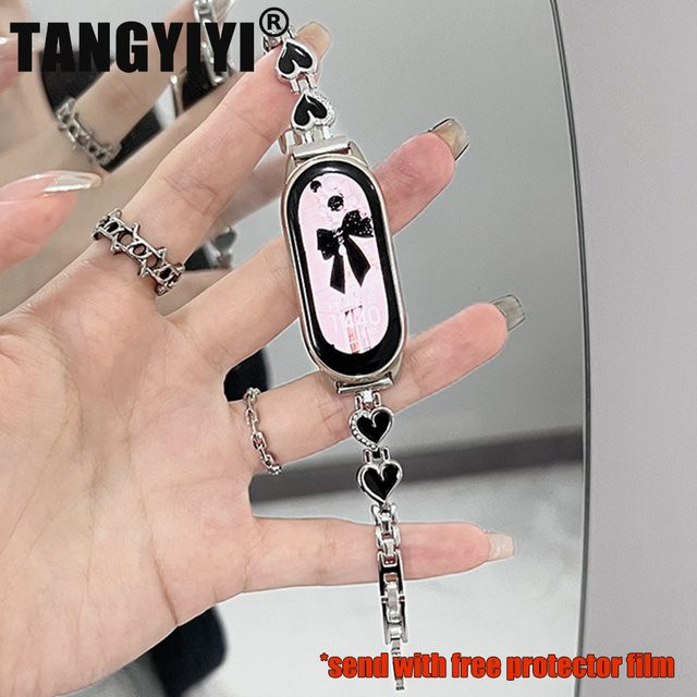 TANGYIYI Uhrenarmband Edelstahl, Herz, Silber, Unisex - Bild 1