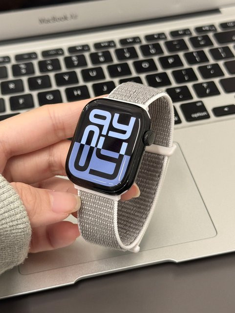Apple Uhrenarmband Nylon, beige, Unisex - Bild 1