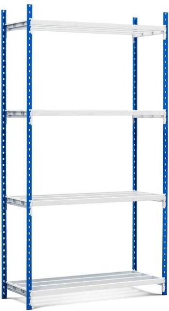 PROREGAL Fachbodenregal Maximus mit 4 Ebenen, Farbe Lichtblau-Lichtgrau, H x B x T: 240 x 100 x 34 cm - Bild 1