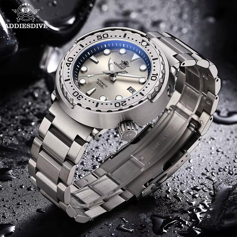 ADDIESDIVE Armbanduhr, Automatik, Edelstahl, Saphirglas, Silber, Herren - Bild 3