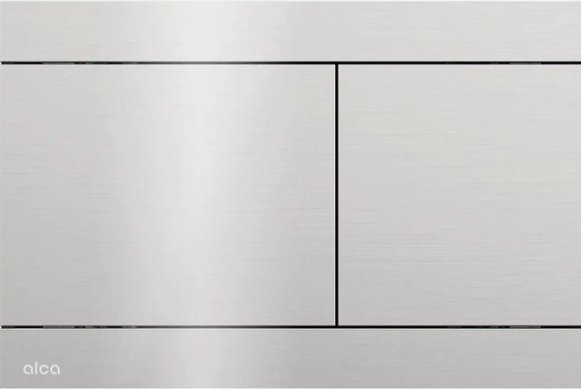 Alcadrain Betätigungsplatte FUN-N-P Dual Flush aus Edelstahl in Nickel Glanz Silber - Bild 1
