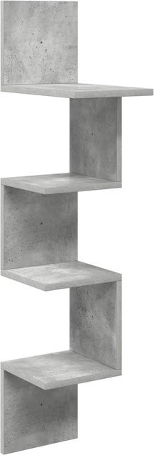 vidaXL Wandregal in Betongrau, modernes Wandregal für Wohnzimmer, Schlafzimmer oder Home Office, B/T/H: 32 x 21 x 107 cm - Bild 1