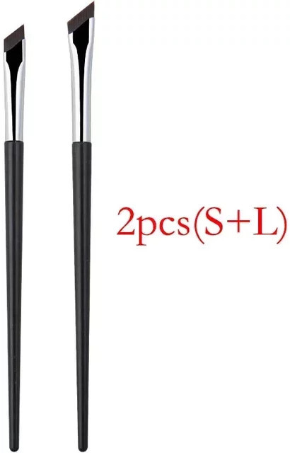 CNKESS Eyeliner Pinsel, 2 Stück, abgewinkelt, ultra dünn - Bild 1