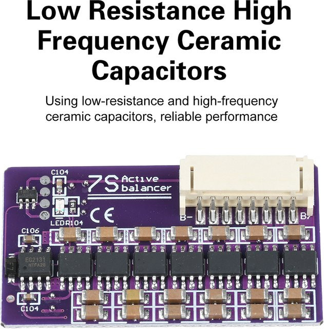 BMS Aktiver Equalizer Balancer Board für Li-Ion Lifepo4 LTO Lithium Batterien 1,5A in Violett - Bild 1