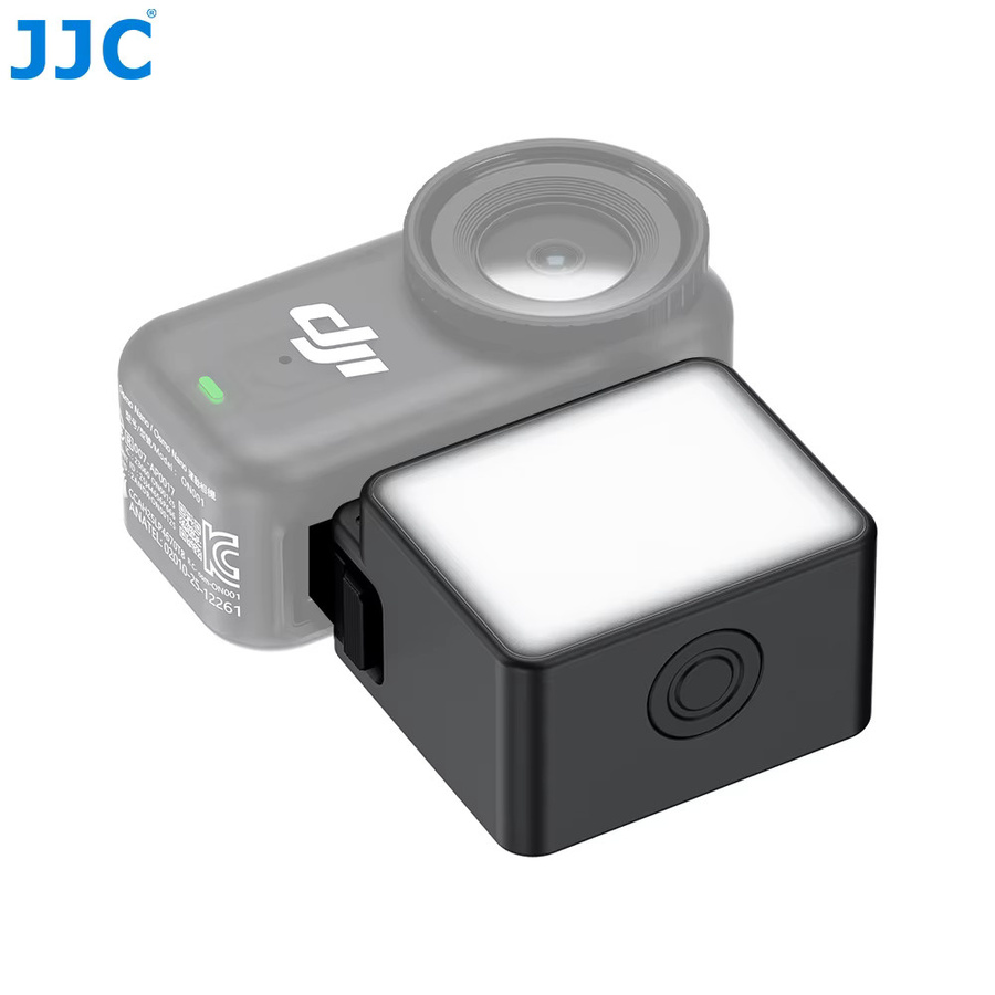 JJC Schnellverschluss-Mini-Fülllicht für DJI Action 6 und Osmo Nano, magnetische wasserdichte Selfie-Beleuchtung, Schwarz - Bild 2