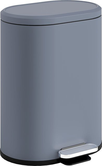 HOMCOM Mülleimer für die Küche aus Metall mit Soft-Close-Deckel und herausnehmbarem Inneneimer, Grau, B: 36,5 cm, T: 31 cm, H: 61 cm - Bild 1