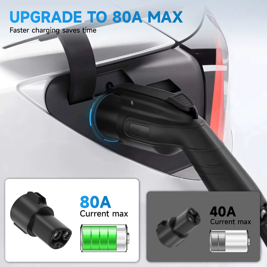 CNSPEED Elektrischer Fahrzeug Adapter Typ 1 J1772 auf Tesla Modell X Y 3 S EV Ladegerät Stecker in Schwarz - Bild 4