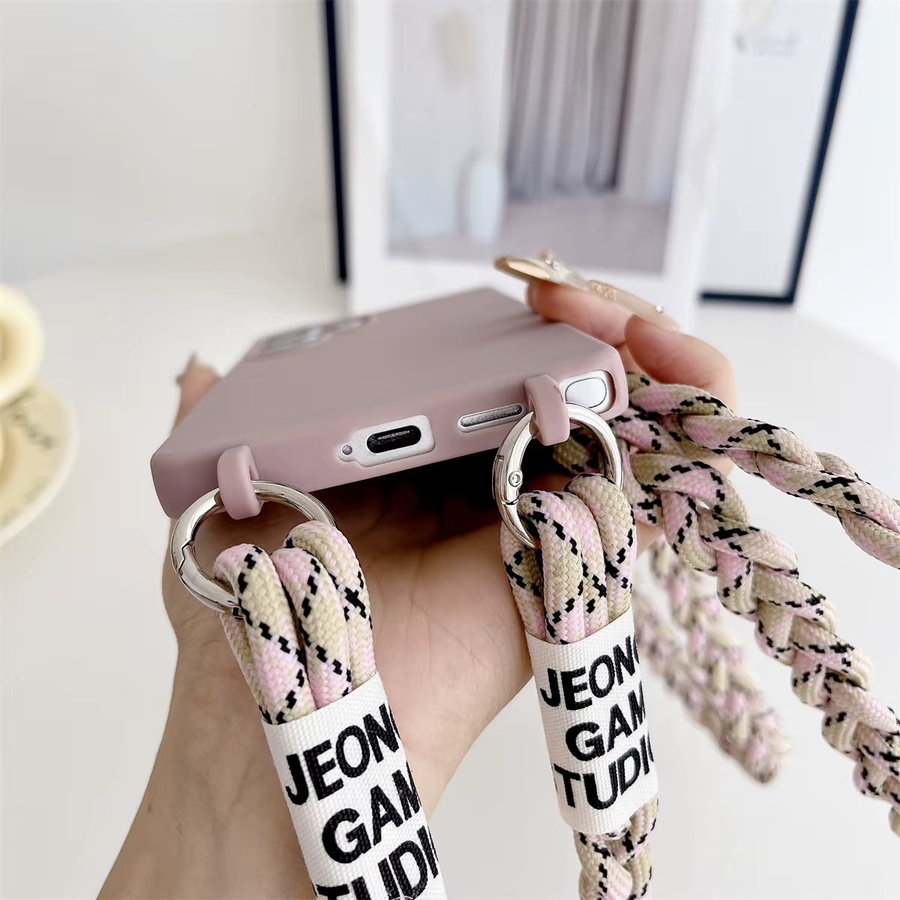 Samsung Galaxy S25 Silikon Handyhülle mit Lanyard als Crossbody Case in Blau - Bild 1